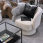 Celine Swivel Chair – Pearl White Chenille