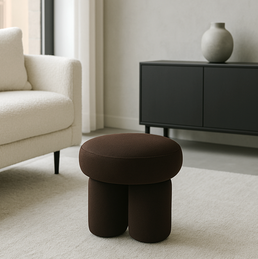 Interior Ave - Bentley Velvet Ottoman – Espresso - TRENDZ