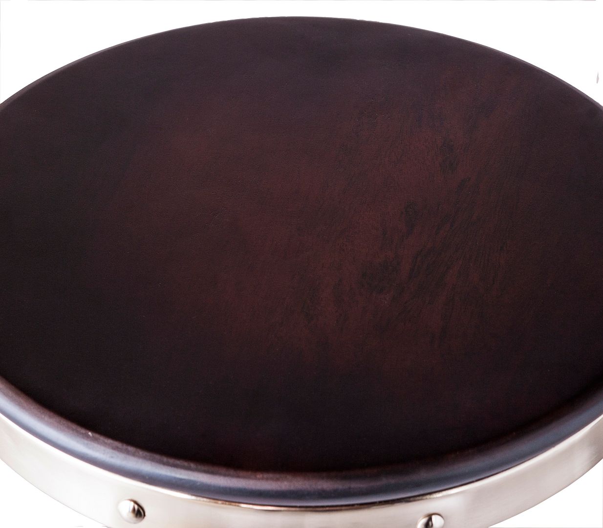 Industrial Wooden Height Adjustable Swivel Bar Stool - Nickel Black - TRENDZ