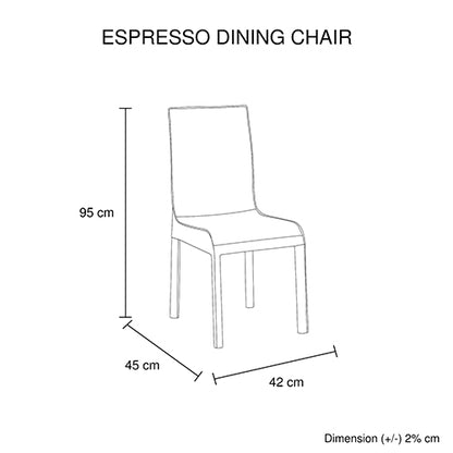2x Steel Frame Black Leatherette Medium High Backrest Dining Chairs with Wooden legs - TRENDZ
