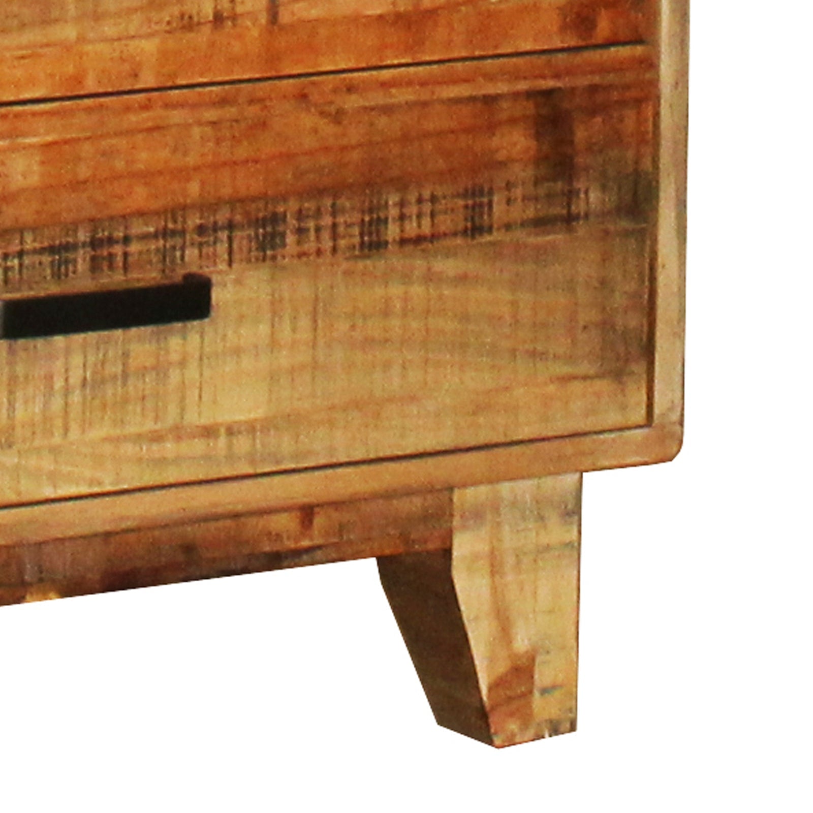 Dresser with 6 Storage Drawers in Solid Acacia With Mirror in Vintage Light Brown Colour - TRENDZ