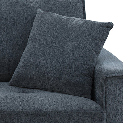 2+3 Seater Sofa Set Polyester Charcoal Fabric Multilayer Two Pillows Individual Pocket Spring - TRENDZ