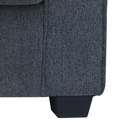 2+3 Seater Sofa Set Polyester Charcoal Fabric Multilayer Two Pillows Individual Pocket Spring - TRENDZ