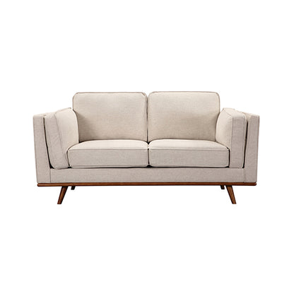 3+2+1 Seater Sofa Beige Fabric Lounge Set for Living Room Couch with Wooden Frame - TRENDZ