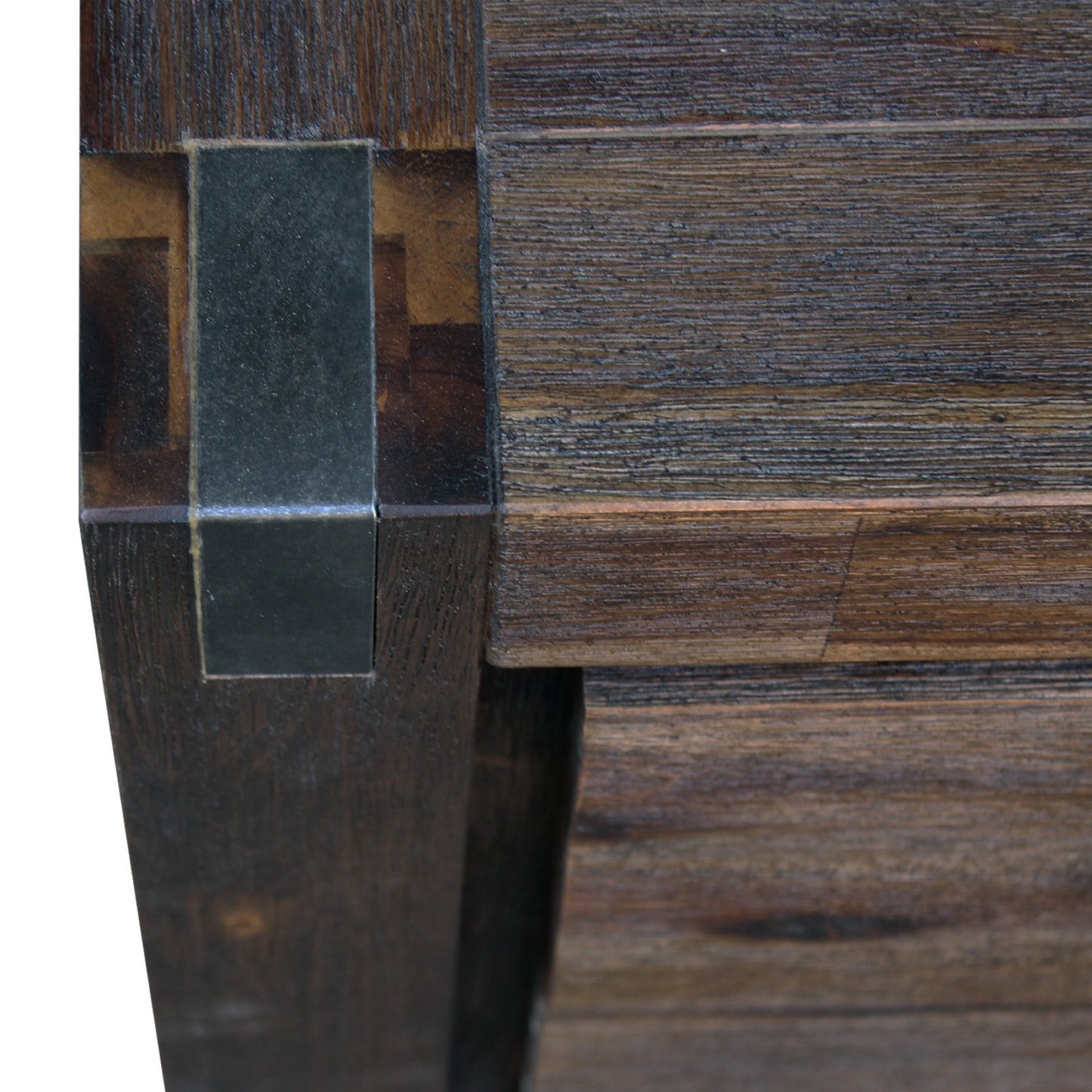 Tallboy with 4 Storage Drawers Solid Wooden Assembled in Chocolate Colour - TRENDZ