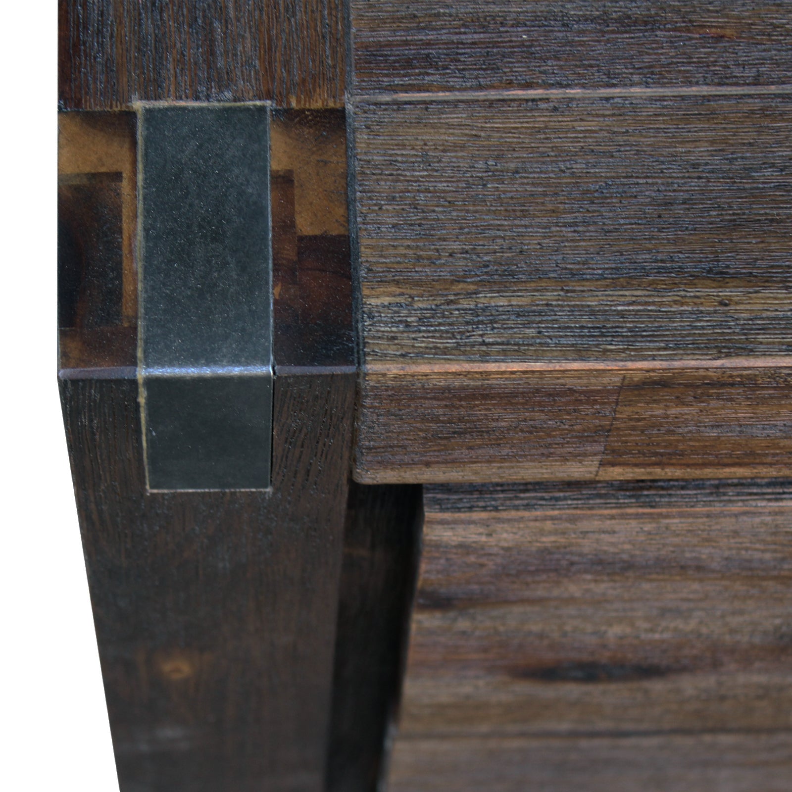 Tallboy with 4 Storage Drawers Solid Wooden Assembled in Chocolate Colour - TRENDZ