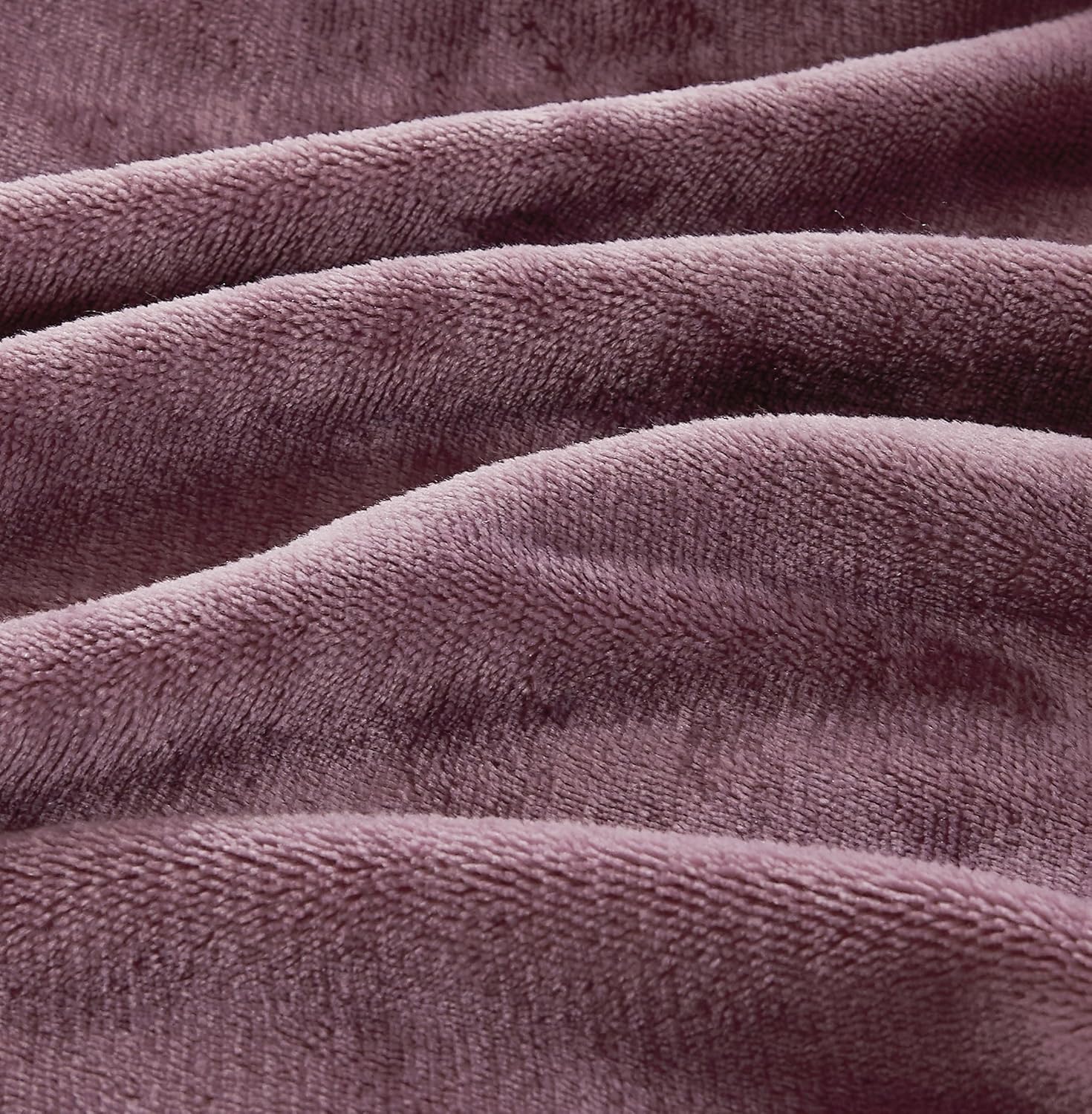 Teddy Sherpa Twin-Pack European Pillowcases - Soft Reversible Velvet & Sherpa Cushion Covers - Machine Washable with Zipper Closure - 65x65cm - Mauve - TRENDZ