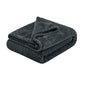 Soft Diamond Fleece Throw Rug/Blanket Charcoal - TRENDZ