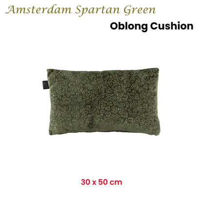 KAAT Amsterdam Spartan Green Animal Print Oblong Filled Cushion 30cm x 50cm