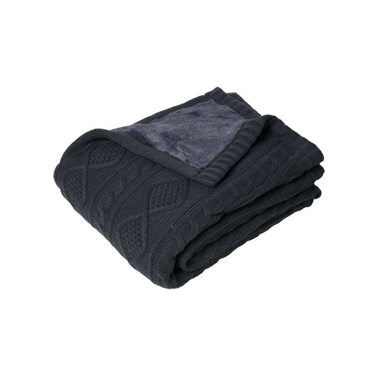 J.Elliot Home Alberta Knit Throw Rug Charcoal - TRENDZ