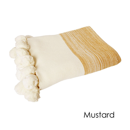 J.Elliot Home Calgary 100% Cotton Throw Rug Mustard - TRENDZ