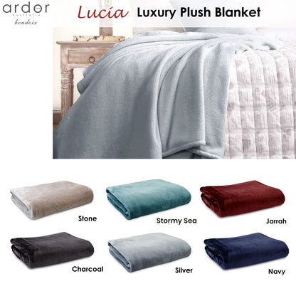 Ardor Lucia Luxury Push Blanket Stone Super King - TRENDZ