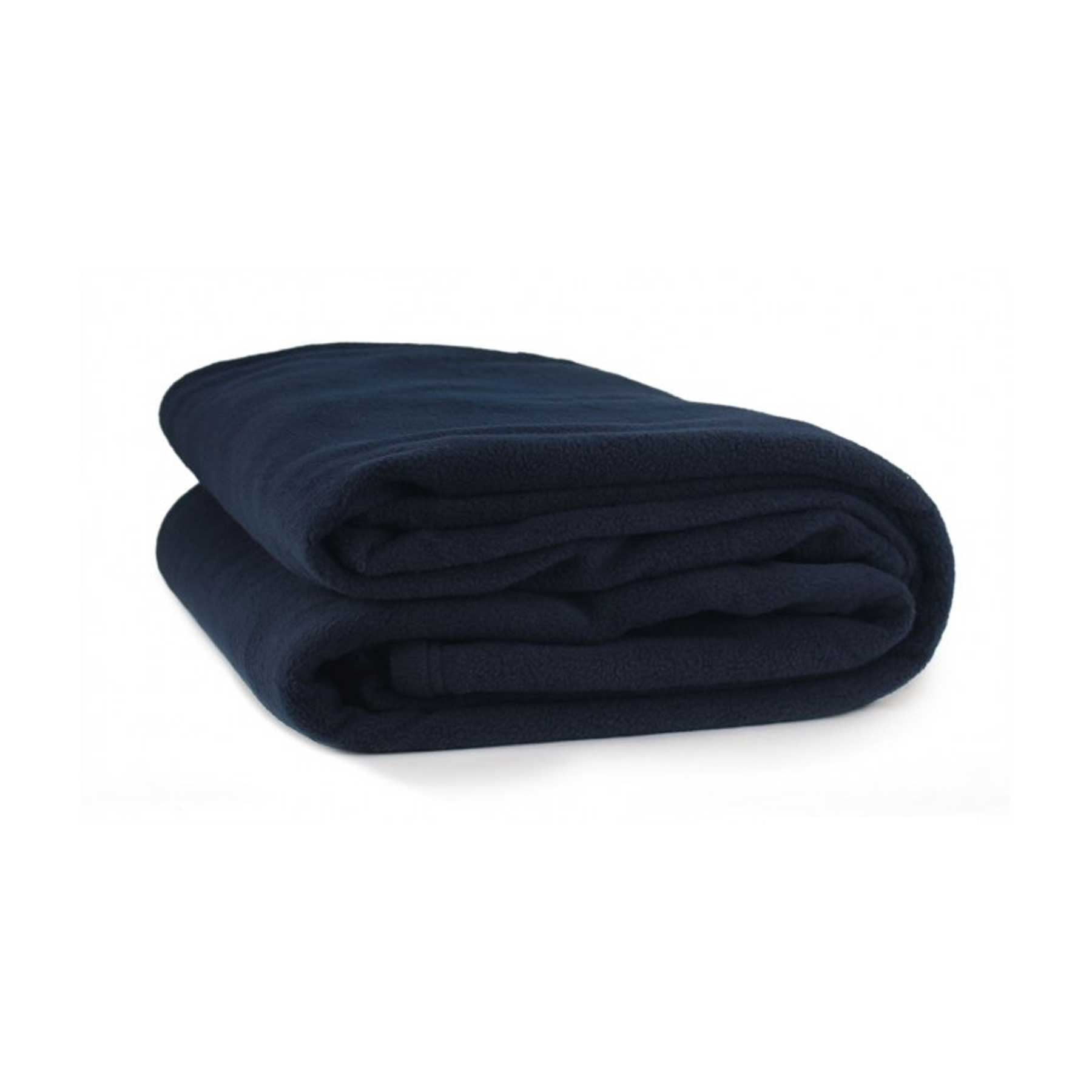 Jason Polar Fleece Blanket Navy - Double - TRENDZ