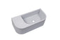 New Concrete Cement Wash Basin Counter Top Matte Light Grey Wall Hung Basin - TRENDZ