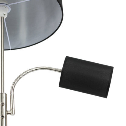 Cylinya Mother & Child Floor Lamp – Matte Black Twin-Light Combo