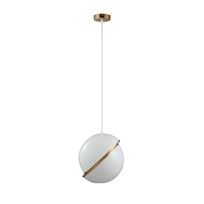 Padgett Pendant Light – Small 200mm White & Gold Orb (LL002PL124S)