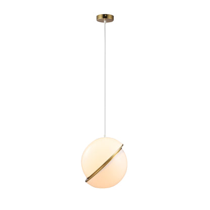 Padgett Pendant Light – Small 200mm White & Gold Orb (LL002PL124S)