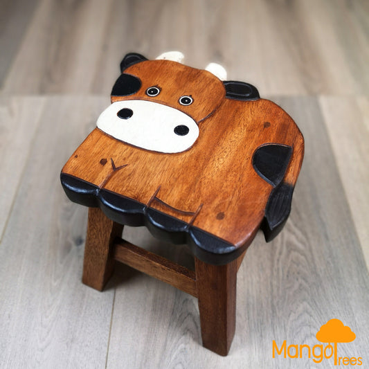 Kids Wooden Stool Cow - TRENDZ