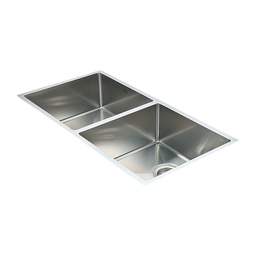 865x440mm Handmade Stainless Steel Undermount / Topmount Kitchen Sink with Waste - TRENDZ
