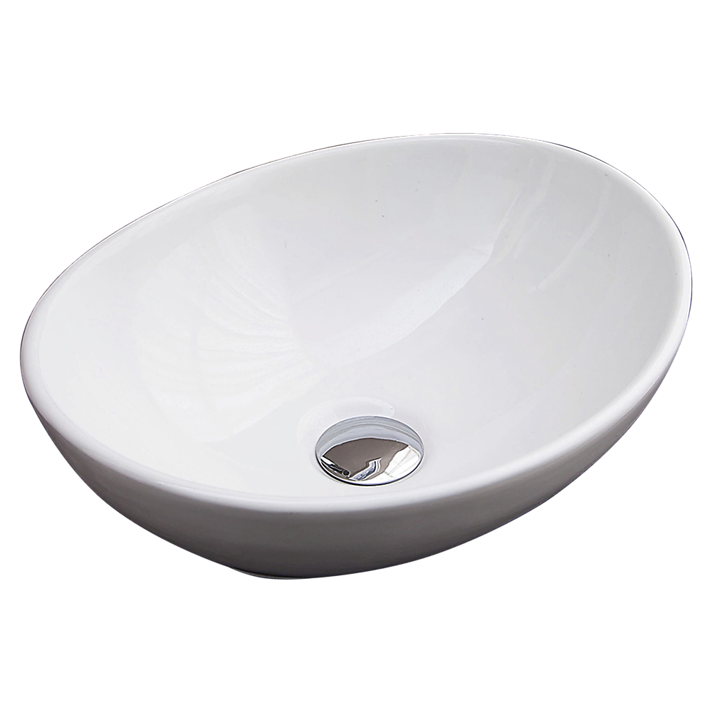 Above Counter Bathroom Vanity Oval Ceramic Basin - TRENDZ