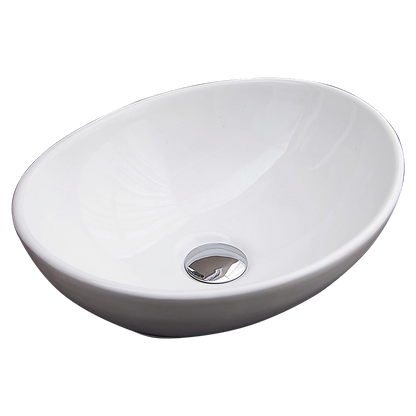 Above Counter Bathroom Vanity Oval Ceramic Basin - TRENDZ