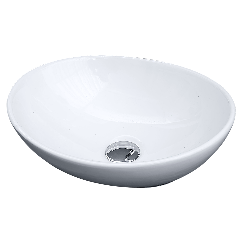 Above Counter Bathroom Vanity Oval Ceramic Basin - TRENDZ