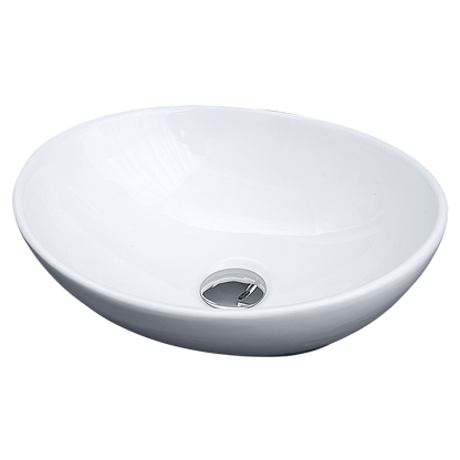Above Counter Bathroom Vanity Oval Ceramic Basin - TRENDZ
