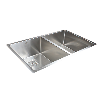 835x505mm Handmade 1.5mm Stainless Steel Undermount / Topmount Kitchen Sink with Square Waste - TRENDZ