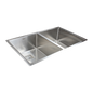835x505mm Handmade 1.5mm Stainless Steel Undermount / Topmount Kitchen Sink with Square Waste - TRENDZ