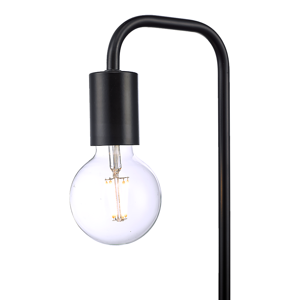 Modern Table lamp Desk Light Timber Base Bedside Bedroom Black - TRENDZ