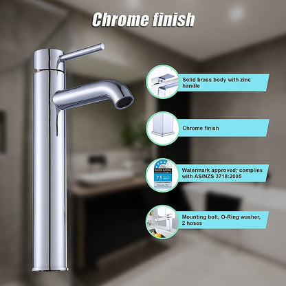 Tall Basin Mixer Tap Faucet -Kitchen Laundry Bathroom Sink - TRENDZ