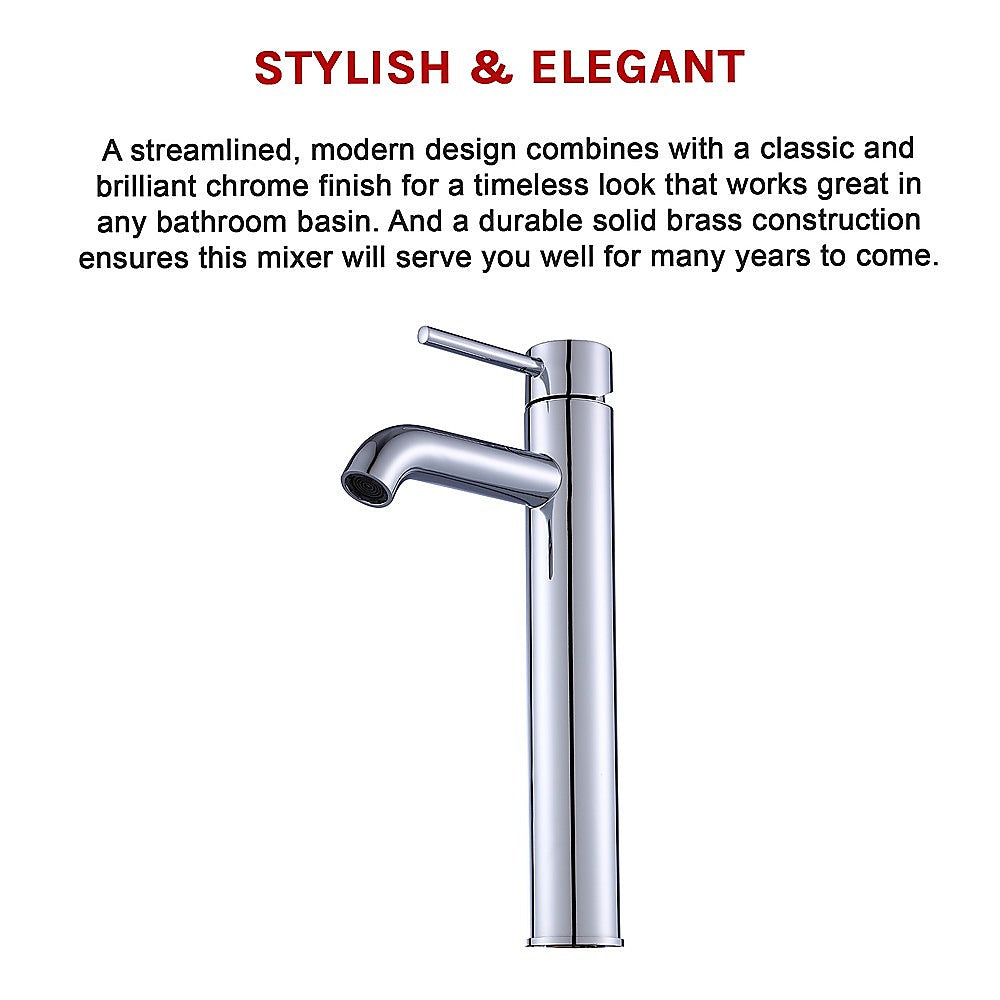 Tall Basin Mixer Tap Faucet -Kitchen Laundry Bathroom Sink - TRENDZ