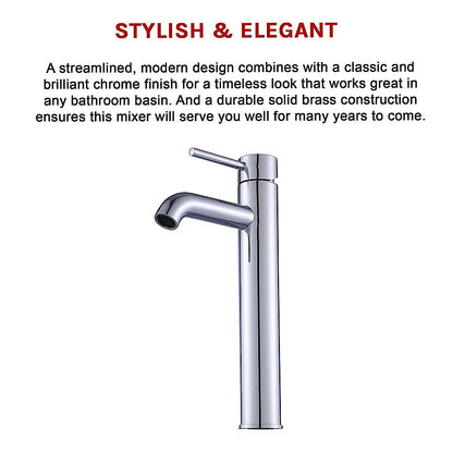 Tall Basin Mixer Tap Faucet -Kitchen Laundry Bathroom Sink - TRENDZ