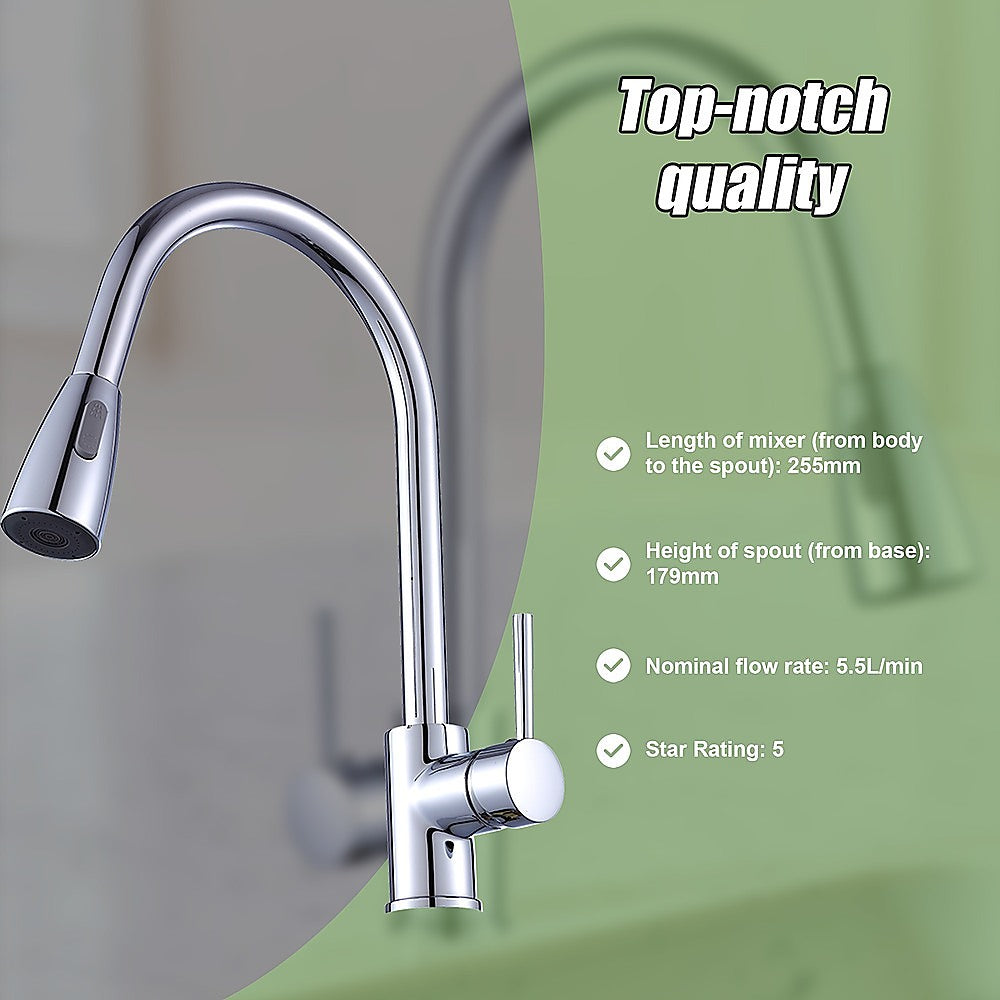 Basin Mixer Pull-Down Tap Faucet -Kitchen Laundry Bathroom Sink - TRENDZ