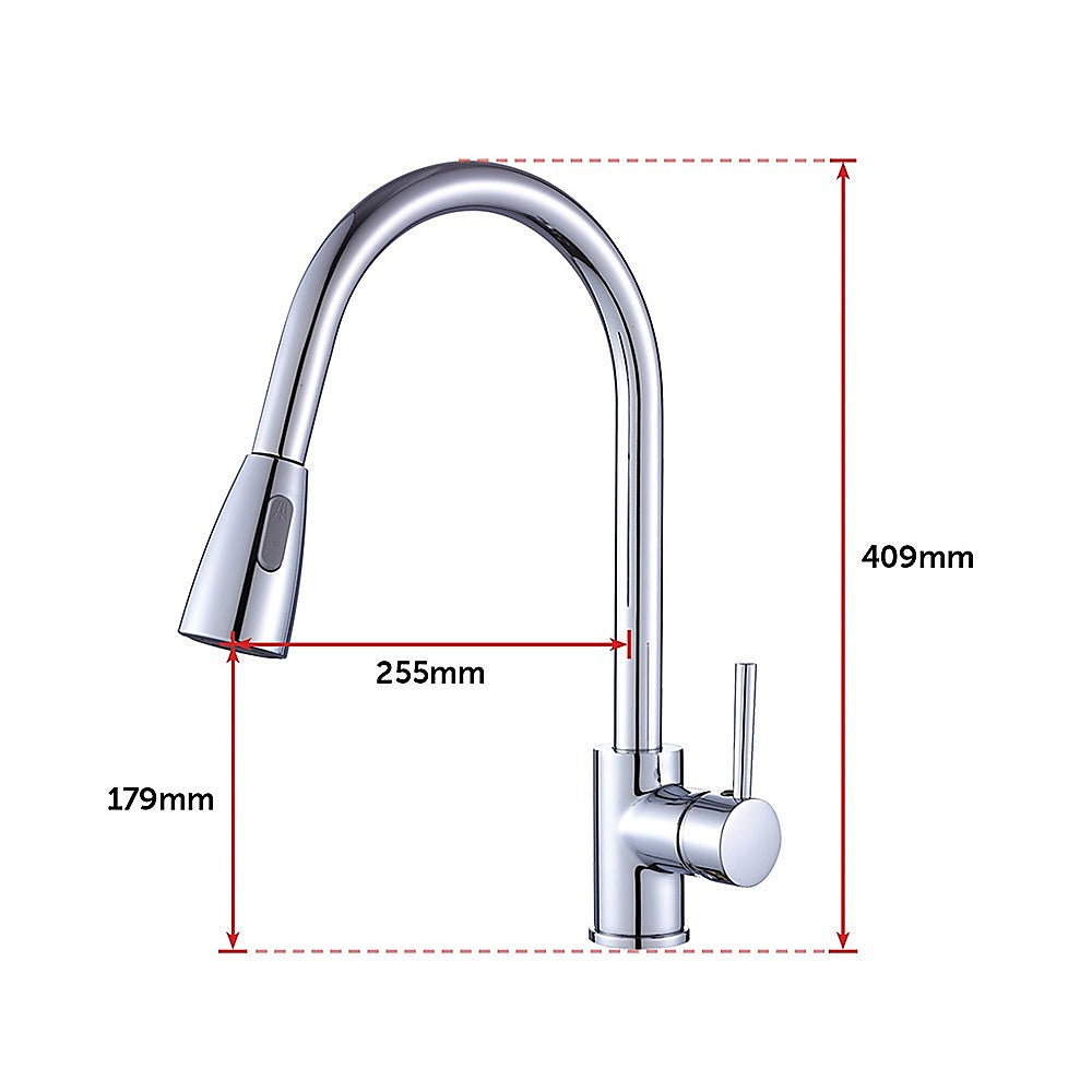 Basin Mixer Pull-Down Tap Faucet -Kitchen Laundry Bathroom Sink - TRENDZ