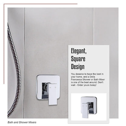 Shower Bath Mixer Tap Bathroom WATERMARK Approved - Chrome - TRENDZ