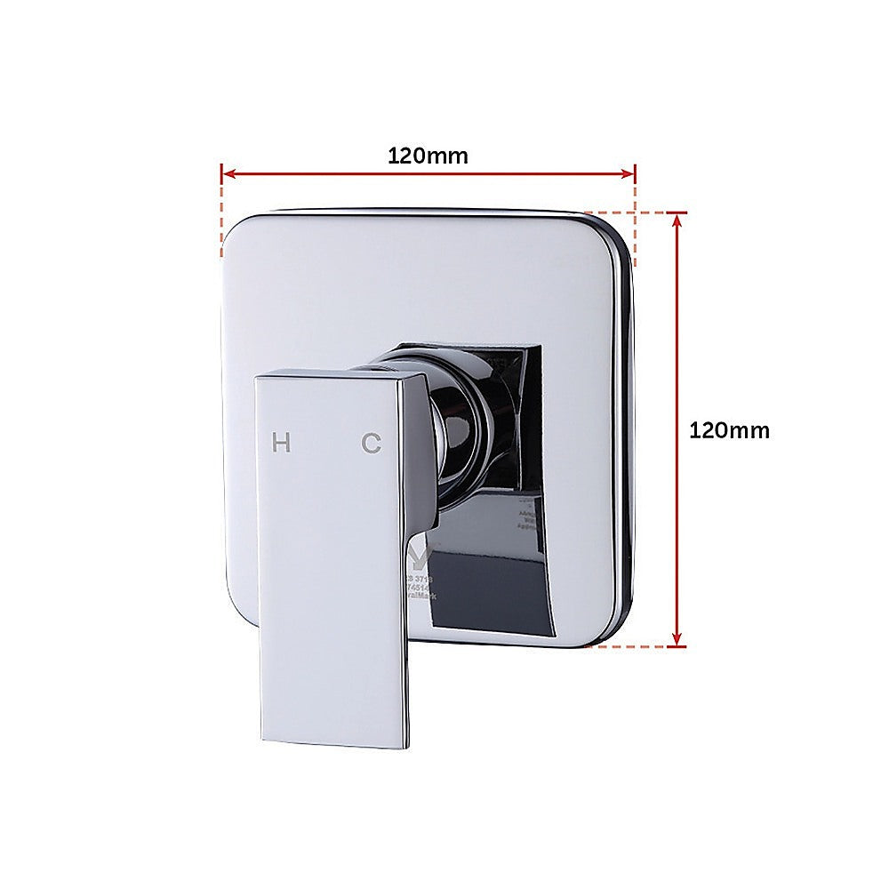 Della Francesca Shower/Bath Mixer Tap – Chrome Square Design