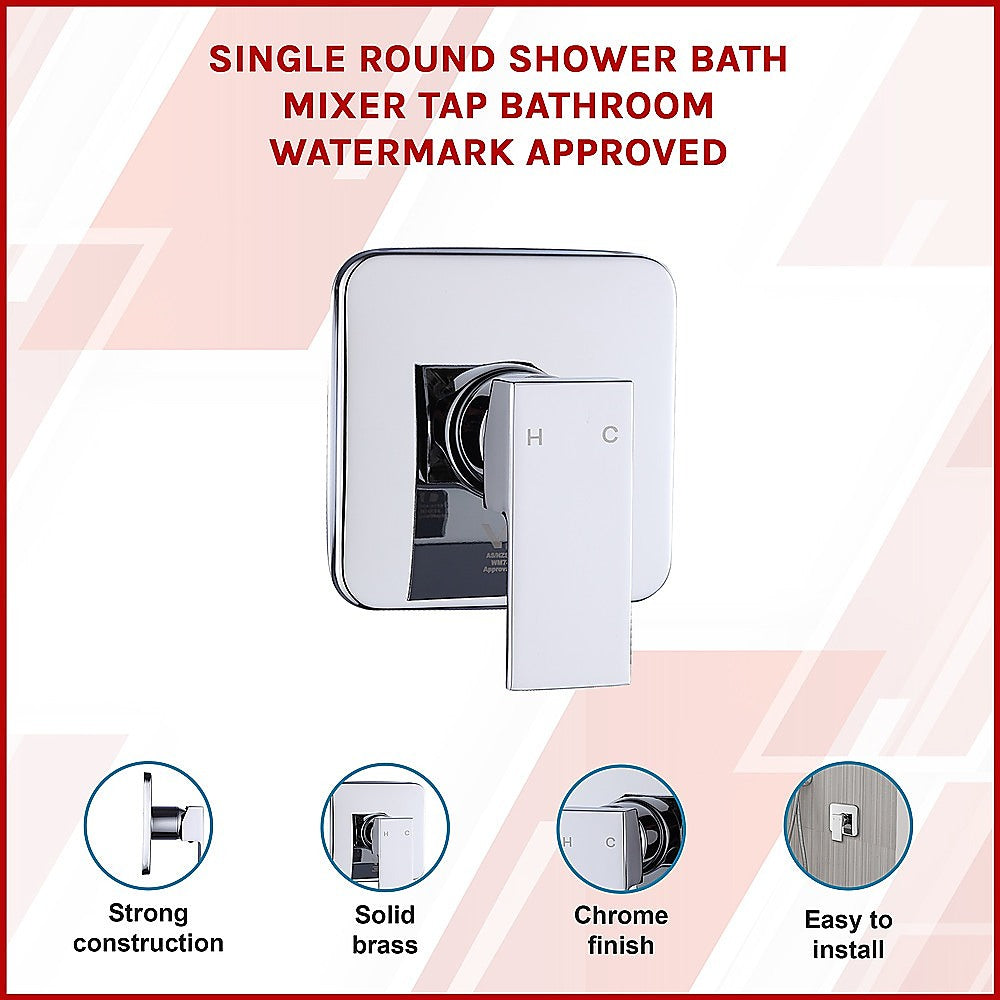 Shower Bath Mixer Tap Bathroom WATERMARK Approved - Chrome - TRENDZ
