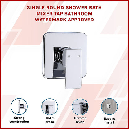 Shower Bath Mixer Tap Bathroom WATERMARK Approved - Chrome - TRENDZ