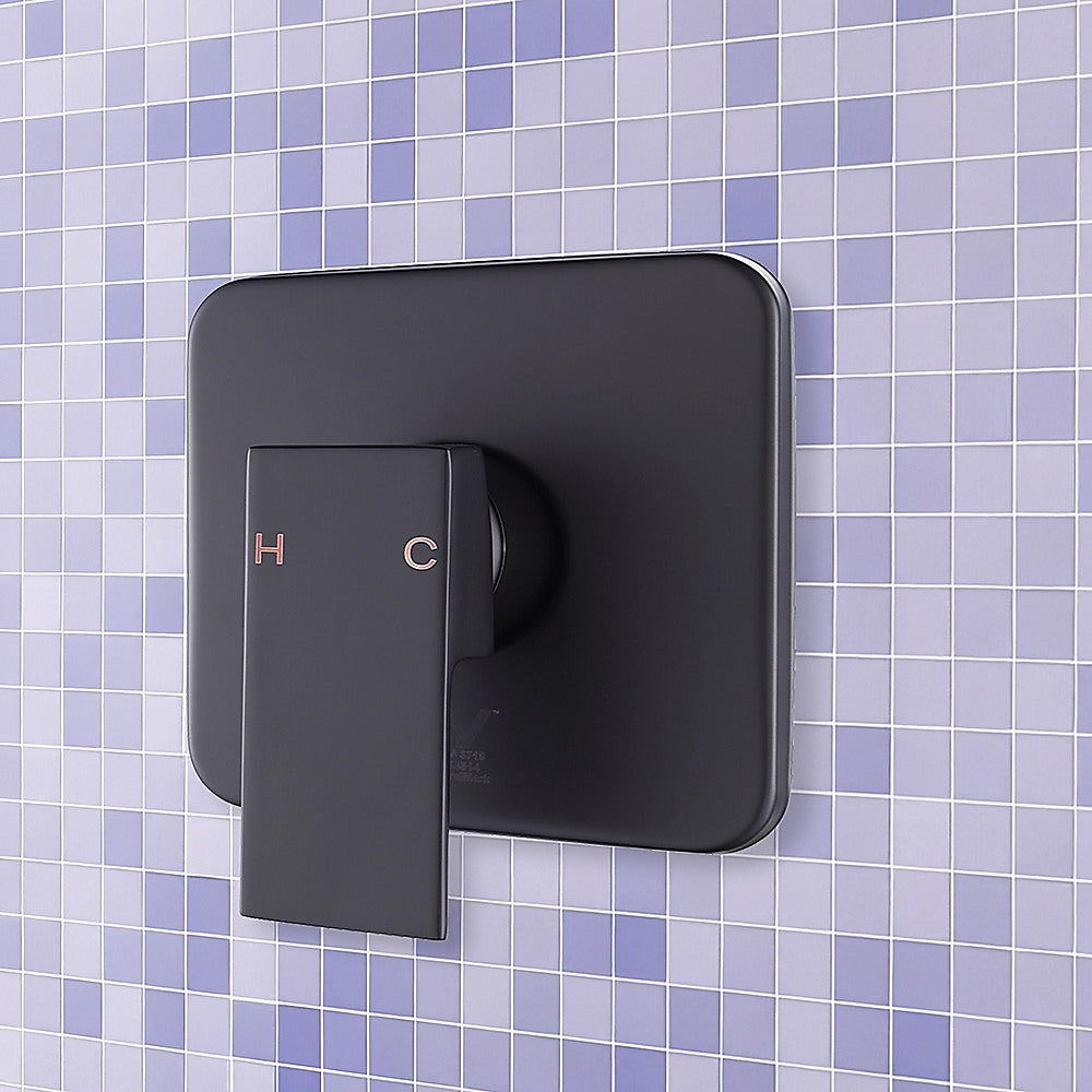 Shower Bath Mixer Tap Bathroom WATERMARK Approved - Electroplated Matte Black