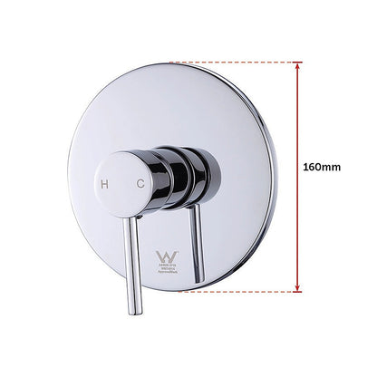 Della Francesca Shower/Bath Mixer Tap – Chrome Rounded Design