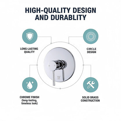 Della Francesca Shower/Bath Mixer Tap – Chrome Rounded Design