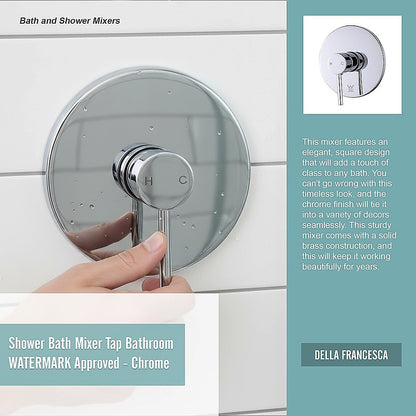 Della Francesca Shower/Bath Mixer Tap – Chrome Rounded Design