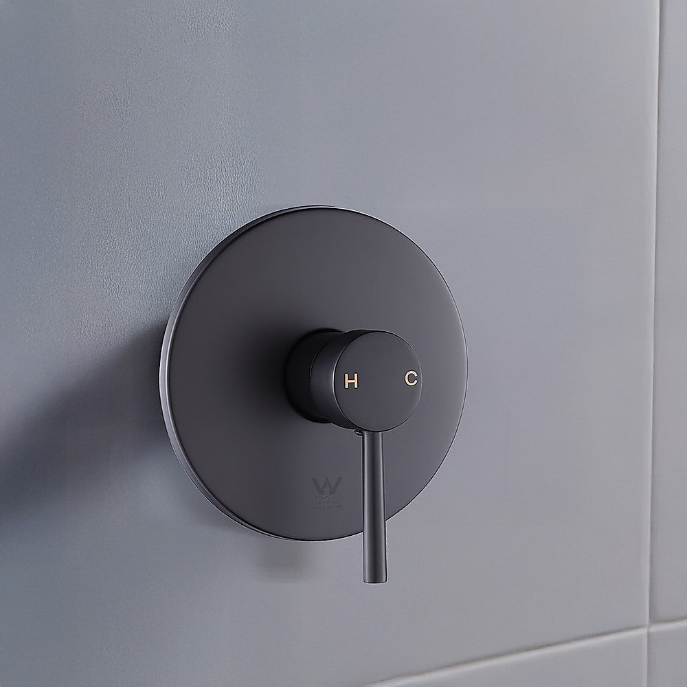 Shower Bath Mixer Tap Bathroom Electroplated Matte Black - TRENDZ