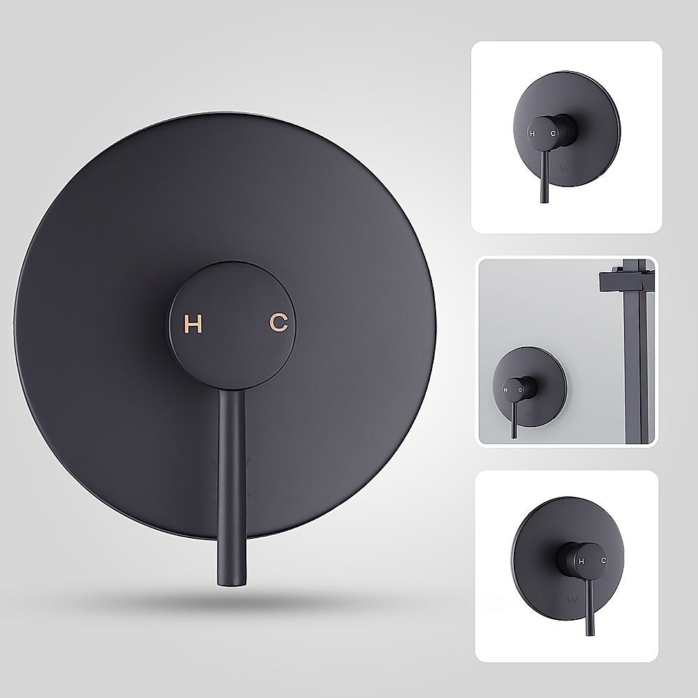 Shower Bath Mixer Tap Bathroom Electroplated Matte Black - TRENDZ