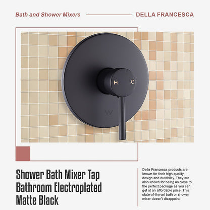 Shower Bath Mixer Tap Bathroom Electroplated Matte Black - TRENDZ