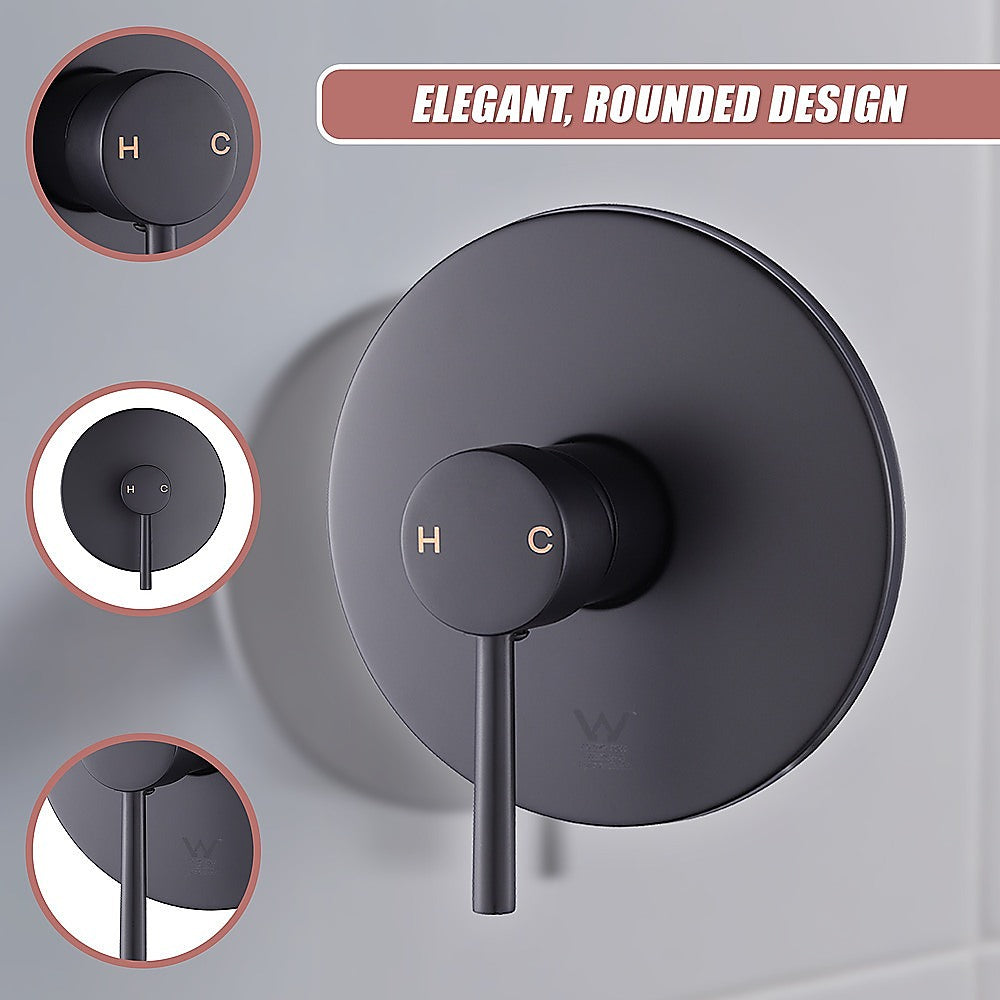 Shower Bath Mixer Tap Bathroom Electroplated Matte Black - TRENDZ