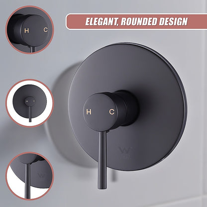 Shower Bath Mixer Tap Bathroom Electroplated Matte Black - TRENDZ