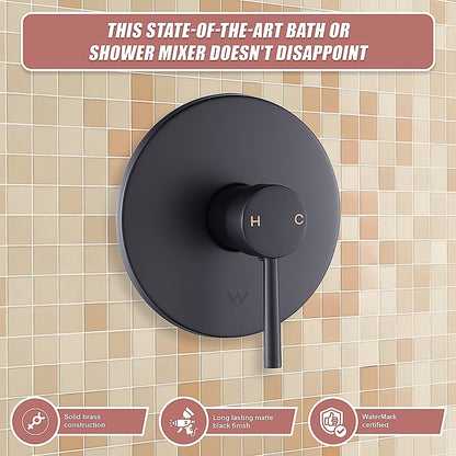 Shower Bath Mixer Tap Bathroom Electroplated Matte Black - TRENDZ