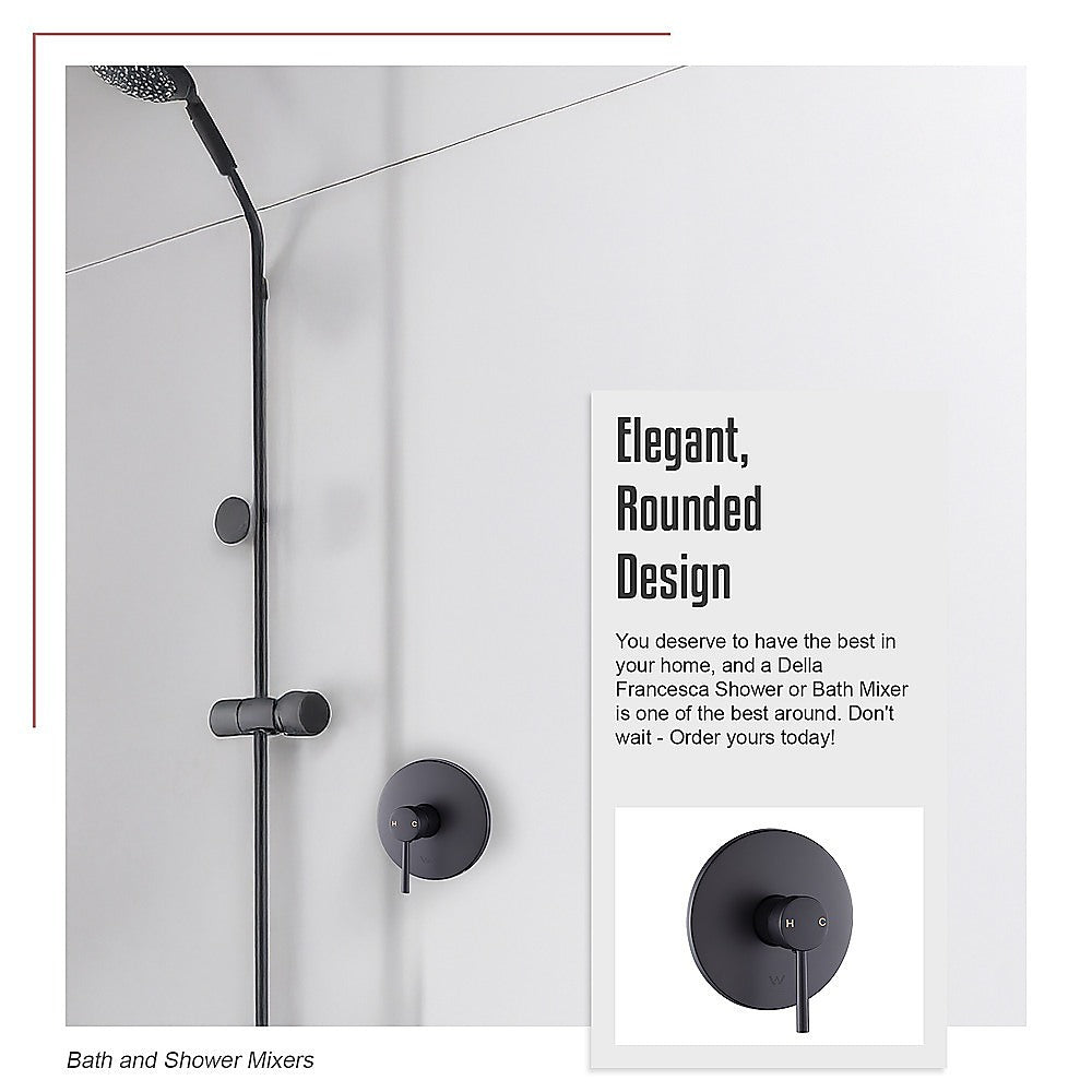 Shower Bath Mixer Tap Bathroom Electroplated Matte Black - TRENDZ